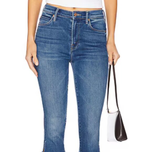 Mother Jeans Women’s Size 26 The Vamp Spiked Heels to Tractor Wheels In Blue - Picture 1 of 6